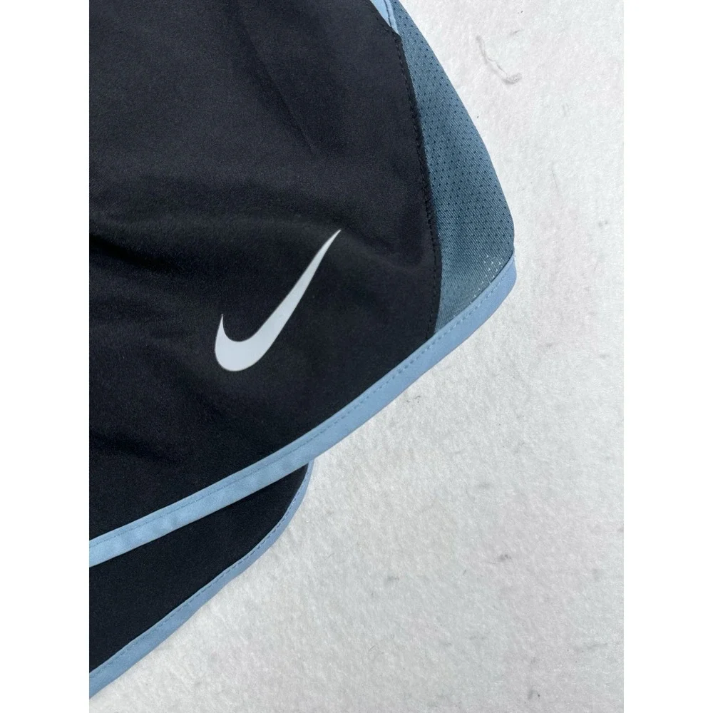 Nike Women's Dri-FIT Running Athletic Shorts Black Blue Size Large